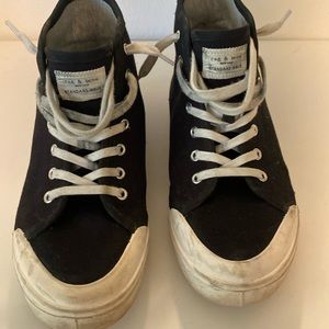 Rag & Bone Standard Issue High Top Sneakers in Black